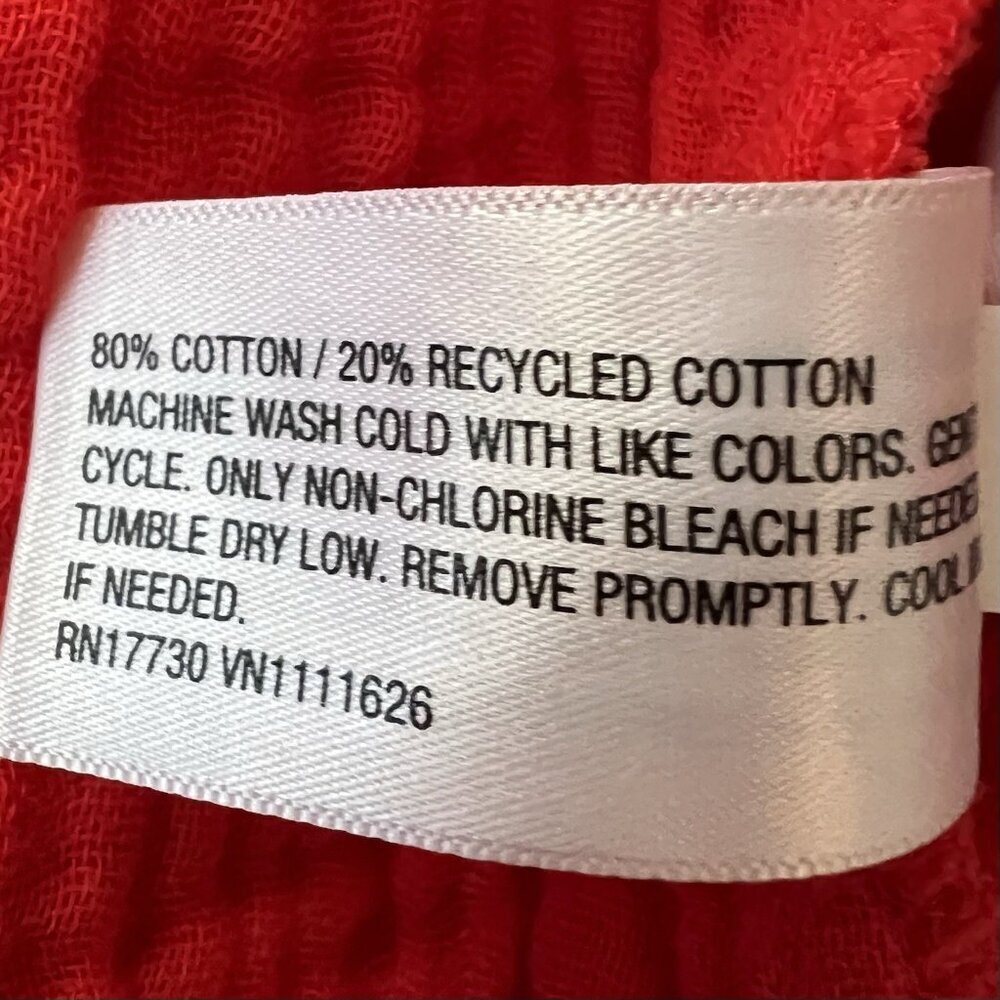 Isabel Maternity Flutter Sleeve Gauze Mini Dress Size XL Coral Lightweight - Picture 8 of 8